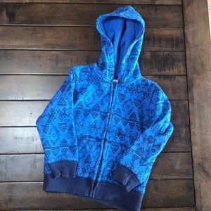 4T patterned zip-up sweatshirt